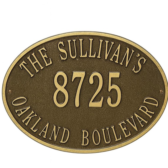Custom Cast Bronze Plaque - Oval Metal Sign, Memorial Plaque