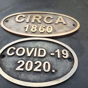 Custom Circa Bronze Plaque - Antique House Date Sign - Personalized Historical Home Marker - Year sign