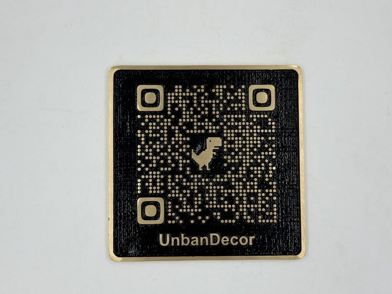 Qr Code Unfunctiona Customized Cast Brass Functional QR Code Plaque: Business Working ...