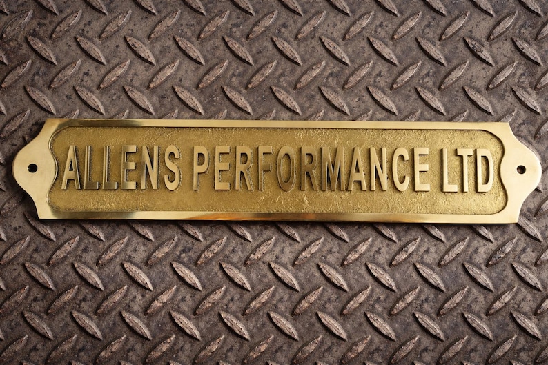 Customized Brass door signs - Custom language - Custom size plaques - personalized name signs - Gold finish plaque image 4