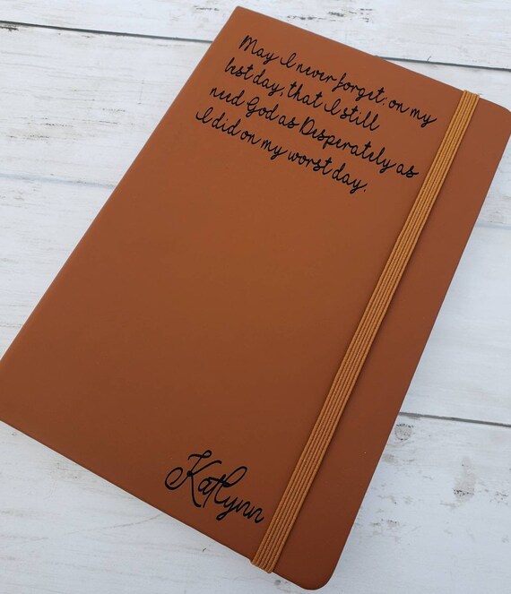 Laser Engraved Personalized Journal. Personalized Notebook for Etsy