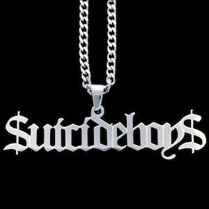 Suicideboys Necklace! Polished Stainless Steel Pendant + Stainless Steel Chain (G59 Grey59 Yung Xrist Ruby da Cherry Grey Five Nine)