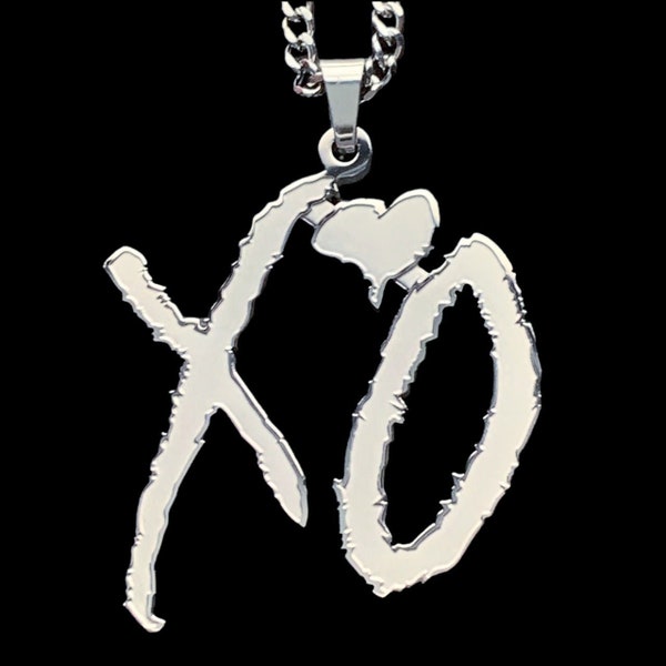 The Weeknd XO Necklace! Stainless Steel XO Pendant + Stainless Steel Chain (Abel Tesfaye XOTWOD After Hours Trilogy Kissland Starboy Dawn Fm
