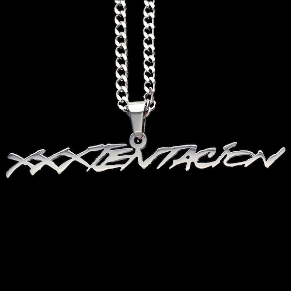 XXXTENTACION Necklace! Polished Stainless Steel Pendant + Choice of Chain (Jahseh Onfroy LLJ Bad Vibes Forever Revenge)