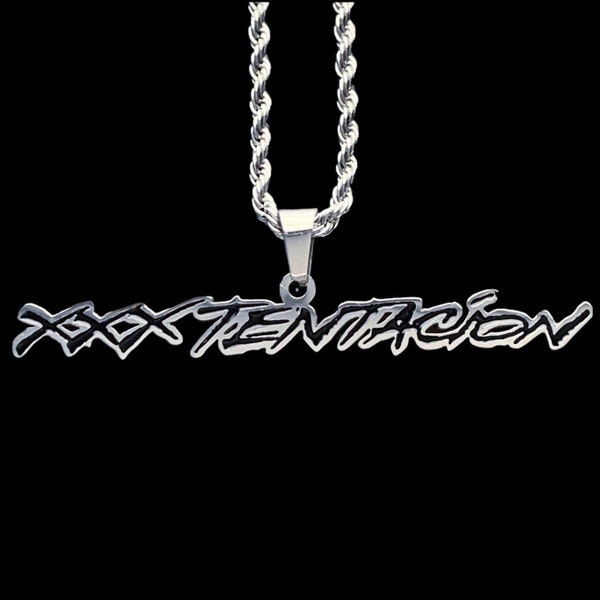 XXXTENTACION Necklace! Stainless Steel & Black Enamel Pendant + Choice of Chain (Jahseh Onfroy LLJ Bad Vibes Forever Revenge)