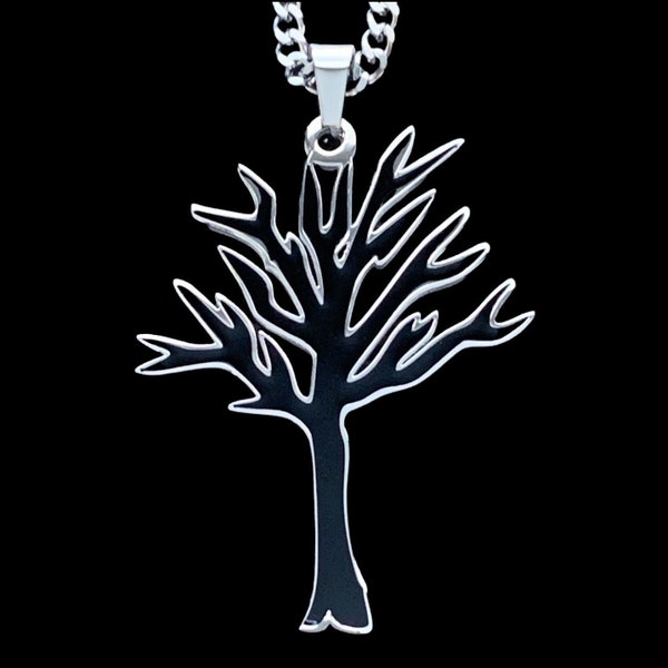 XXXtentacion Tree of Life Necklace! Stainless Steel & Black Enamel Pendant + Choice of Chain (Jahseh Onfroy LLJ Bad Vibes Forever Revenge)