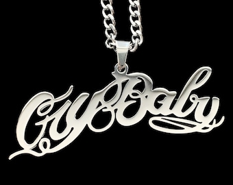 Lil Peep CryBaby Necklace! Polished Stainless Steel Pendant + Choice of Chain (Gustav Ahr GBC Hellboy GothBoiClique Trap Goose)