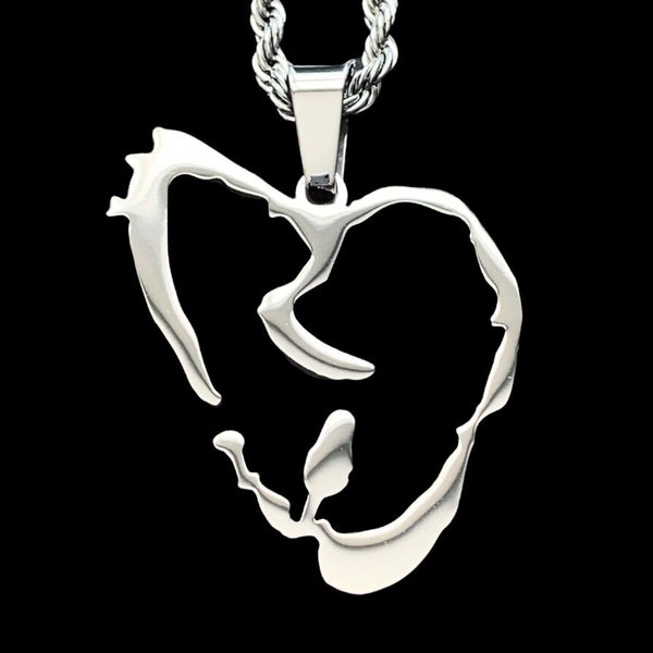 XXXtentacion Heartbreak Necklace! Polished Stainless Steel Pendant + Choice of Chain (Jahseh Onfroy LLJ Bad Vibes Forever Revenge)