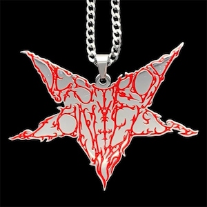 Collar Destroy Lonely Star. Colgante de acero inoxidable y esmalte rojo. Cadena a elegir (Whole Lotta Red Playboi Carti Opium Ken Carson)