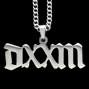 Scarlxrd DXXM Necklace! Polished Stainless Steel Pendant + Stainless Steel Chain (LXRD Trash Gang Trap Metal Hard Trap Mazzi Maz Scarlord)