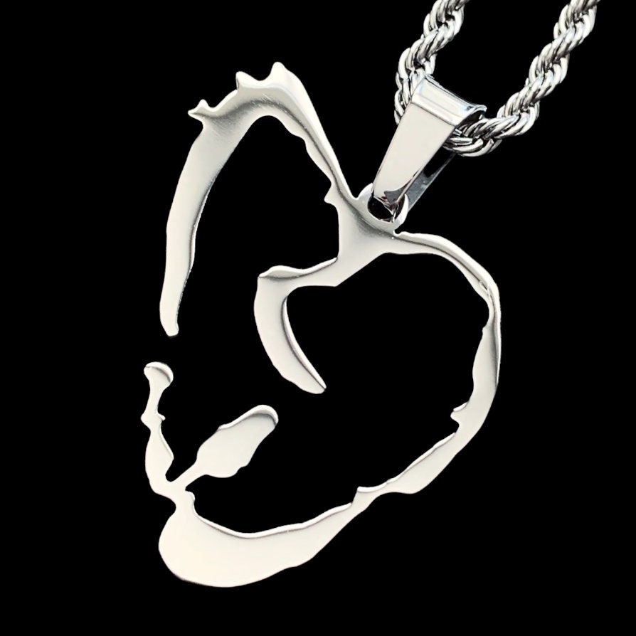 Xxxtentacion Heartbreak Necklace Polished Stainless Steel Pendant
