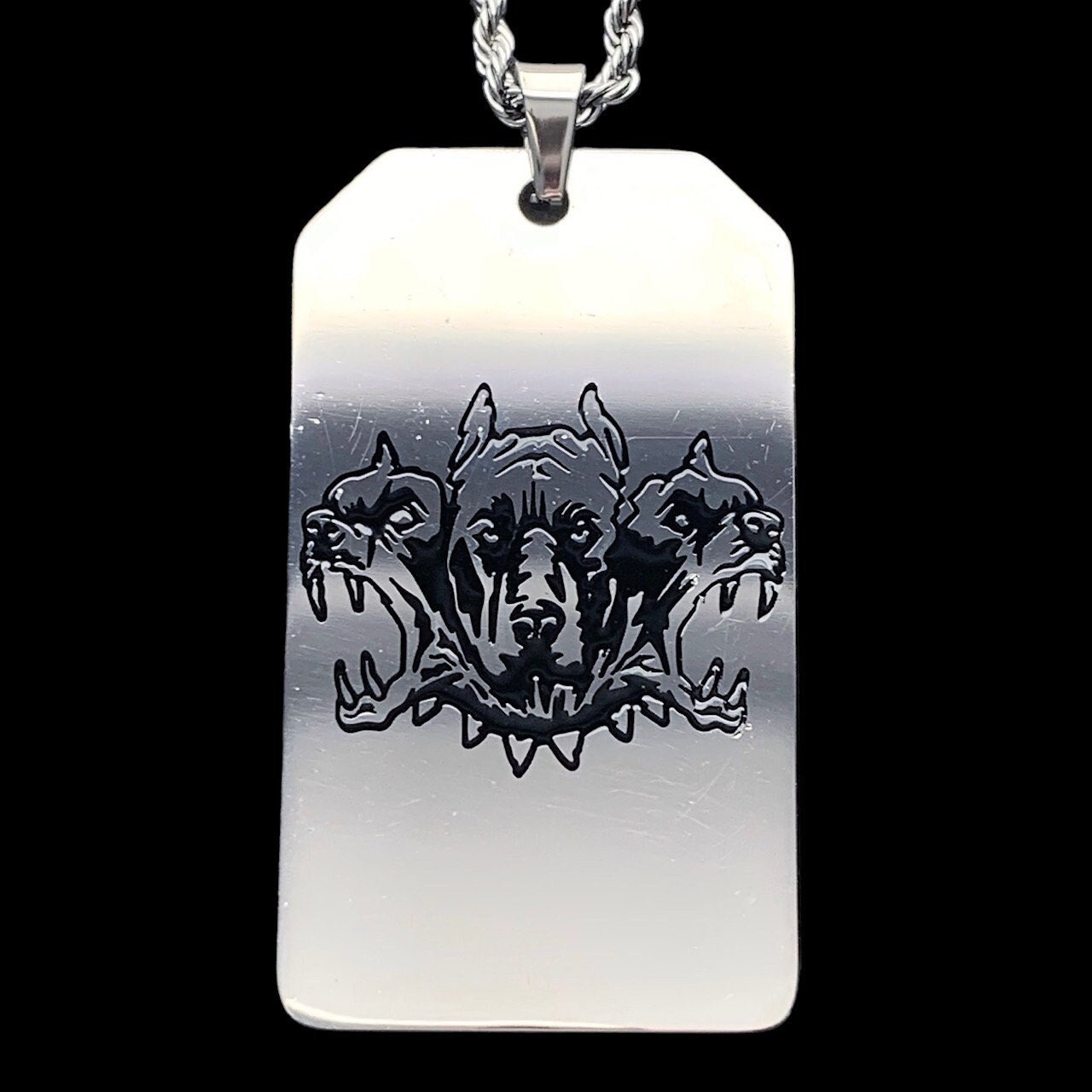 CITY MORGUE Toe Tag Necklace! Black Enamel Steel Pendant +