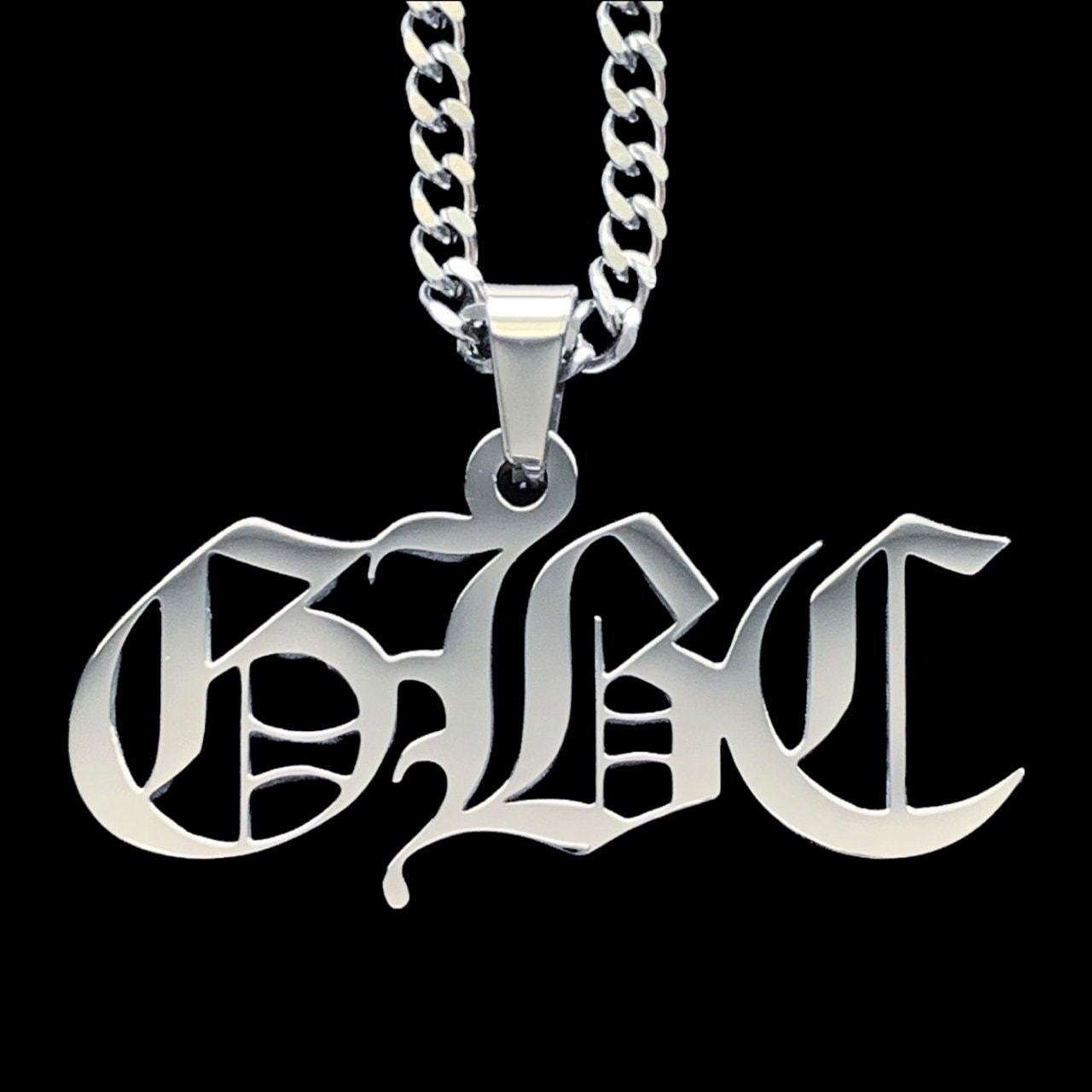 Mens Cool ICP Stainless Steel Lil Peep Pendant Necklace Braided Chain 4mm 30
