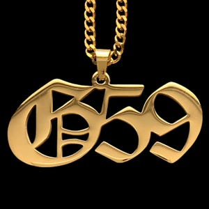Suicideboys G59 Necklace! Gold Polished Stainless Steel Pendant + Stainless Steel Chain (G59 Grey59 YungXrist Ruby da Cherry Grey Five Nine)