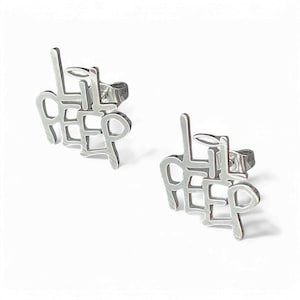 LIL PEEP Earrings! Polished Stainless Steel Stud Earrings Allergen Free (Gustav Ahr GBC Hellboy GothBoiClique Trap Goose Goth Angel Sinner)