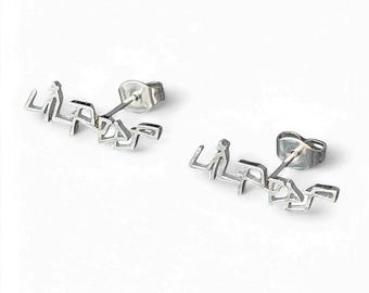 Pendientes Lil Peep. Pendientes de acero inoxidable pulido sin alérgenos (Gustav Ahr GBC Hellboy GothBoiClique Trap Goose Goth Angel Sinner).
