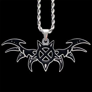 Collier « X Wing » Ken Carson ! Pendentif en acier inoxydable et émail noir + chaîne au choix (Pieboi Carti Opium Destroy Lonely Whole Lotta Red)