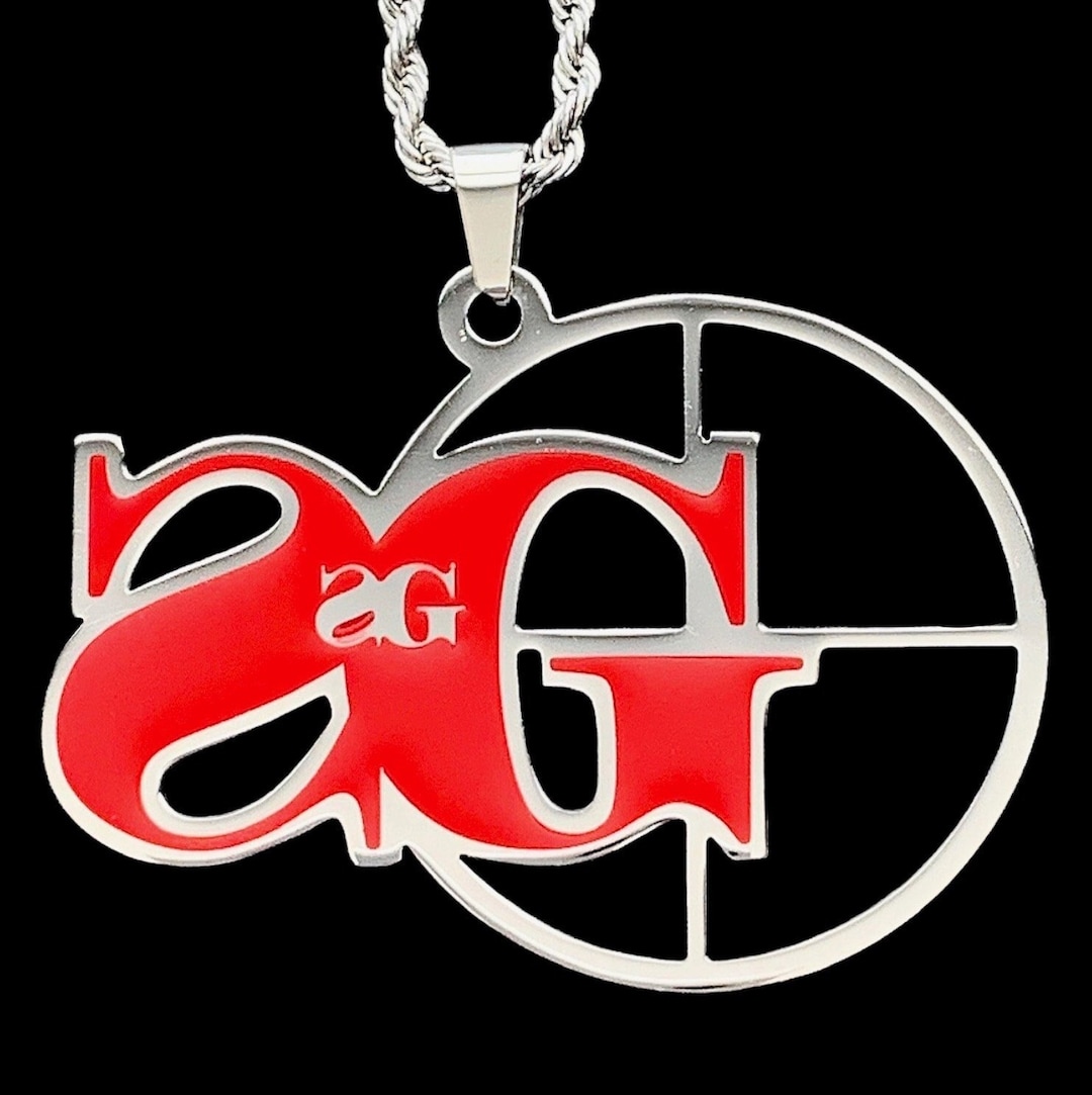 Kodak Black SG Necklace Stainless Steel Red Enamel Pendant Stainless Steel Chain sniper Gang Project Baby Lil Kodak Etsy