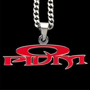 ¡Collar Playboi Carti OPIUM! Colgante de acero inoxidable y esmalte rojo + cadena a elegir (Whole Lotta Red Cash Carts King Vamp Die Lit ASAP Mob)
