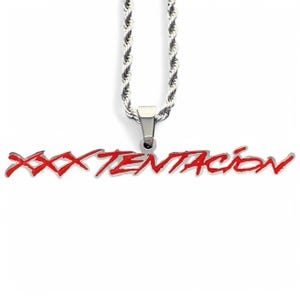 XXXTENTACION Necklace! Stainless Steel & Red Enamel Pendant + Choice of Chain (Jahseh Onfroy LLJ Bad Vibes Forever Revenge)