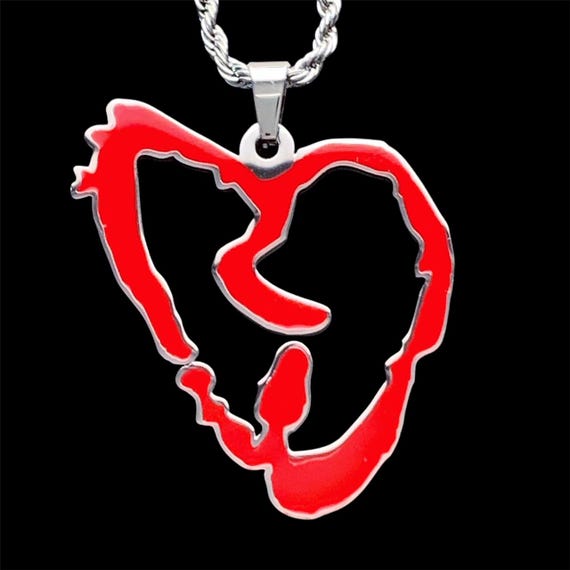 XXXtentacion ハートブレイク ネックレス! ステンレススチール 