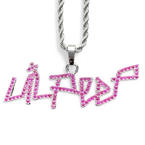 Lil Peep Halskette! Pinker Cubic Zirkonia Anhänger + Kette nach Wahl (Gustav Ahr GBC Hellboy CryBaby GothBoiClique)