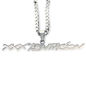 XXXTENTACION Necklace! Etched Stainless Steel Pendant + Choice of Chain (Jahseh Onfroy LLJ Bad Vibes Forever Revenge)