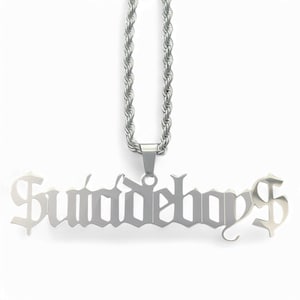 Suicideboys Halsband! Hänge i polerat rostfritt stål + kedja i rostfritt stål (G59 Grå59 Yung Xrist Rubin da Körsbärsgrå Five Nine)