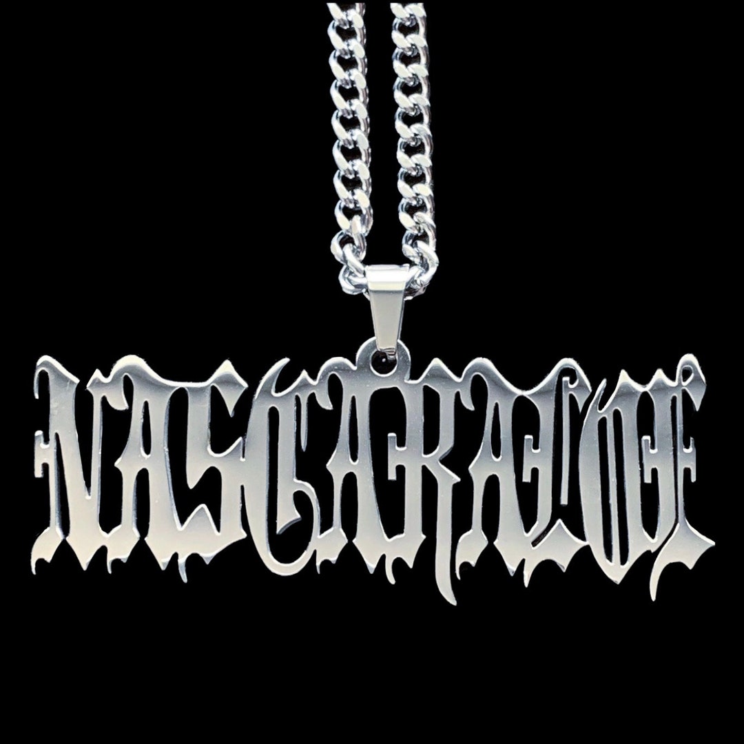 Nascar Aloe Necklace Polished Stainless Steel Pendant Stainless Steel ...