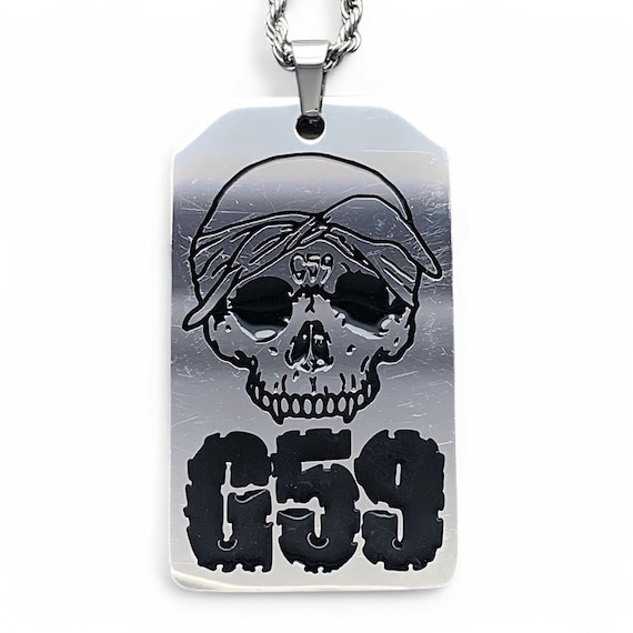 Suicideboys G59 Toe Tag Necklace! Reversible Steel Pendant Black