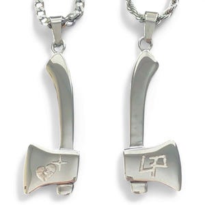 Lil Peep AXE Necklace! Reversible Stainless Steel Pendant + Choice of Chain (Gustav Ahr GBC Hellboy CryBaby GothBoiClique Trap Goose)