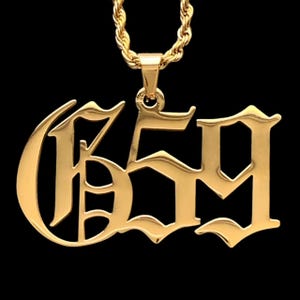 Suicideboys G59 Necklace! Gold Polished Stainless Steel Pendant + Stainless Steel Chain (G59 Grey59 YungXrist Ruby da Cherry Grey Five Nine)