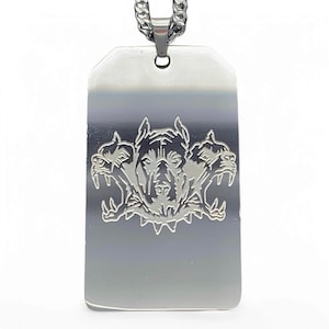 CITY MORGUE Toe Tag Necklace! Etched Steel Pendant + Stainless Steel Chain (ZillaKami SosMula Wardogs As Good As Dead MST Trap Metal)