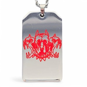 CITY MORGUE Toe Tag Necklace! Red Enamel Steel Pendant + Stainless Steel Chain (ZillaKami SosMula Wardogs As Good As Dead MST Trap Metal)