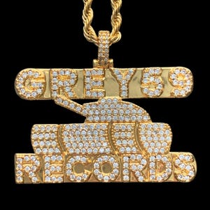 Suicideboys G59 Tank Necklace! Gold Iced Out Cubic Zirconia Pendant + Stainless Steel Chain (Grey59 YungXrist Ruby da Cherry Grey Day Grey59