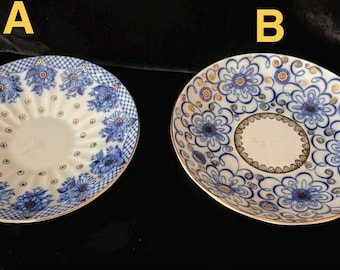 Russian Imperial Lomonosov Porcelain Tea Saucer