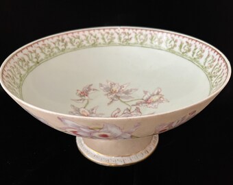 Antique H&C Limoges Pedestal Compote (imperfect)