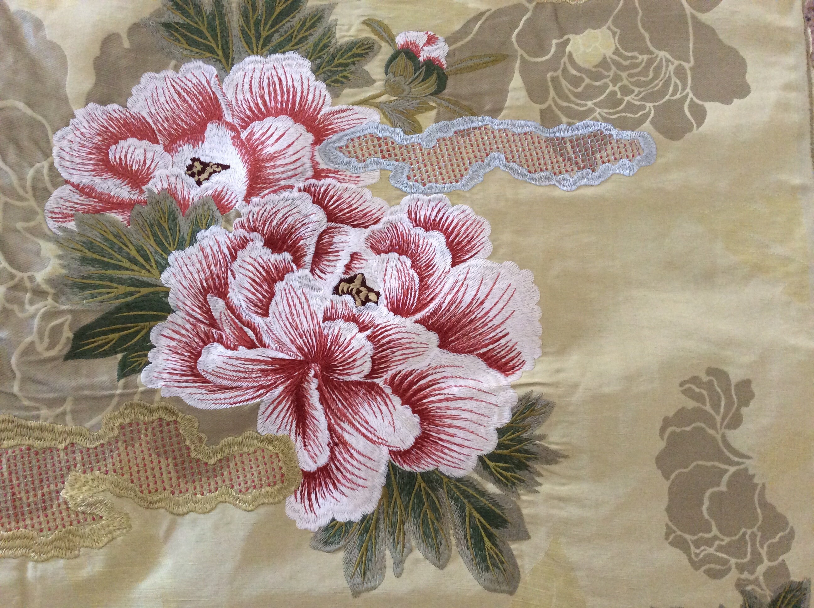 Luxury Embroidery Brocade Fabric unused Etsy Australia