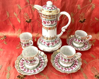 Rare! Antique Japanese Eggshell Porcelain Tea Set