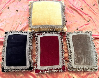 Velvet Pillow with Tassel Trim
