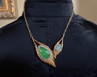 Beautiful Vintage Alexis Bittar gold “Elements-Maldivian” necklace