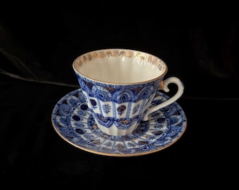 Russian Imperial Lomonosov Porcelain Teacup and saucer set