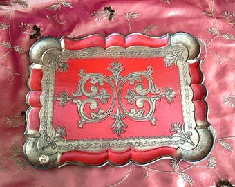 Beautiful Italian FLORENTINE TRAY