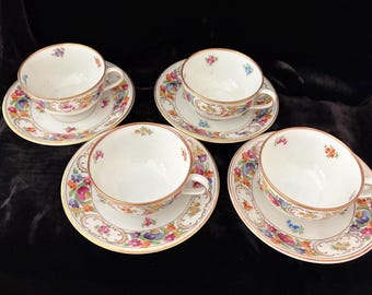 By each set: Bavaria Dresden cup and saucer set