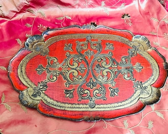 Beautiful Italian FLORENTINE TRAY