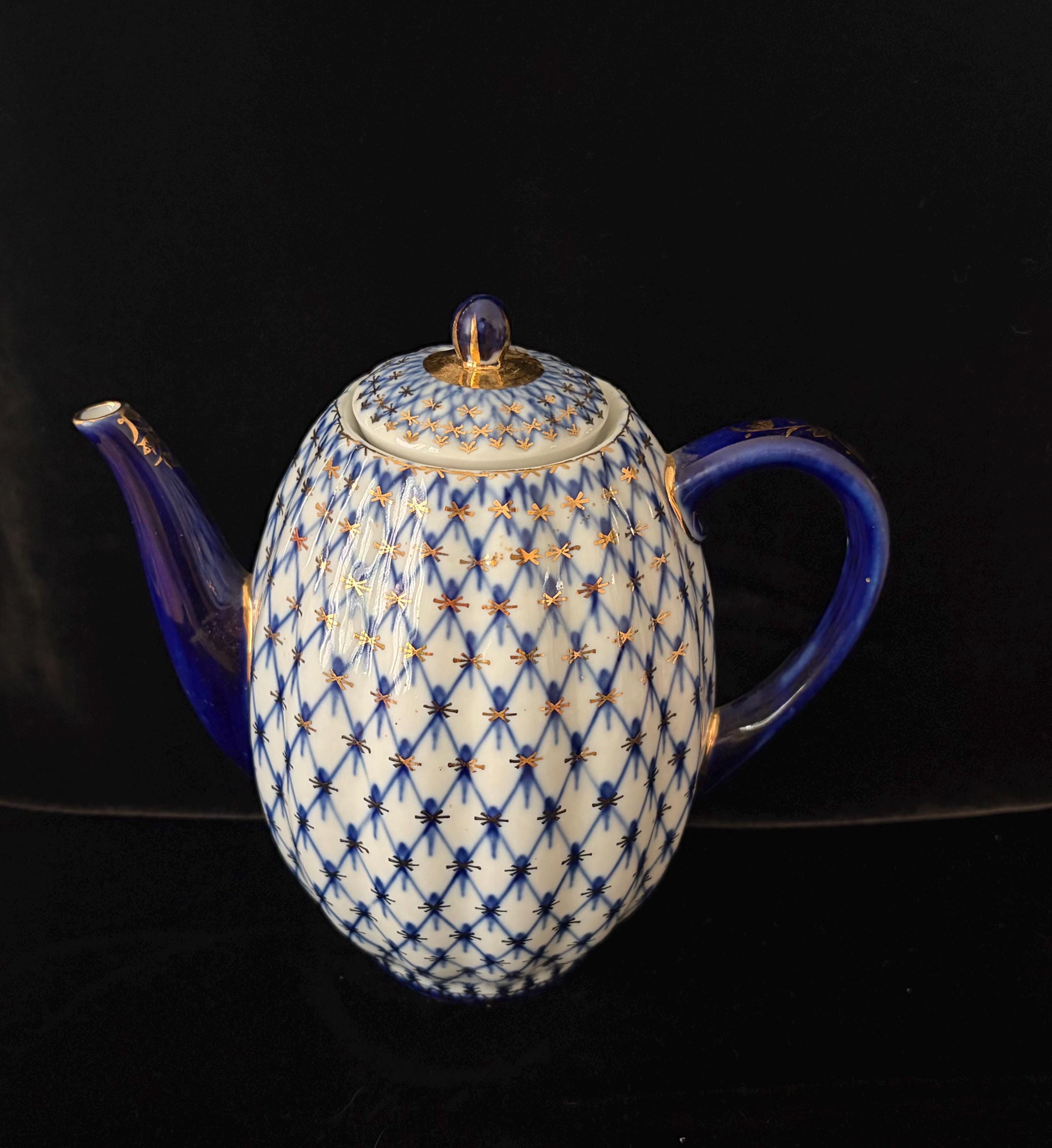 Russian Imperial Lomonosov Cobalt Net Porcelain - Etsy