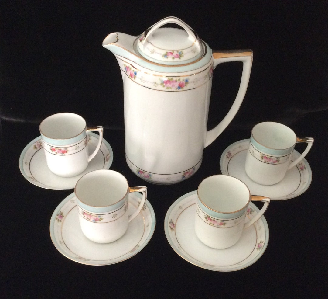 Antique Nippon Teapot and Cup/saucer Set Etsy