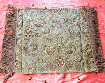 luxury vintage embroidery  brocade table throw