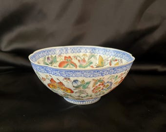 Rare! rare! Gorgeous  vintage Chinese Jing-de-Zhen eggshell-like porcelain bowl