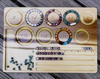 Tablero de madera para abalorios / Pulseras, cadenas cortas y diseño de joyas